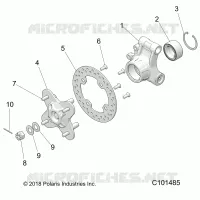 SUSPENSION TRASERA HUB AND BEARING CARRIER