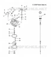 MOTOR, CARBURADOR AND CHOKE CABLE