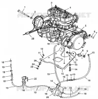 MONTAJE DEL MOTOR 700 RMK 0970966, 700 SKS 0970566  and EUROPEAN 700 SKS E970 (4938573857C003)