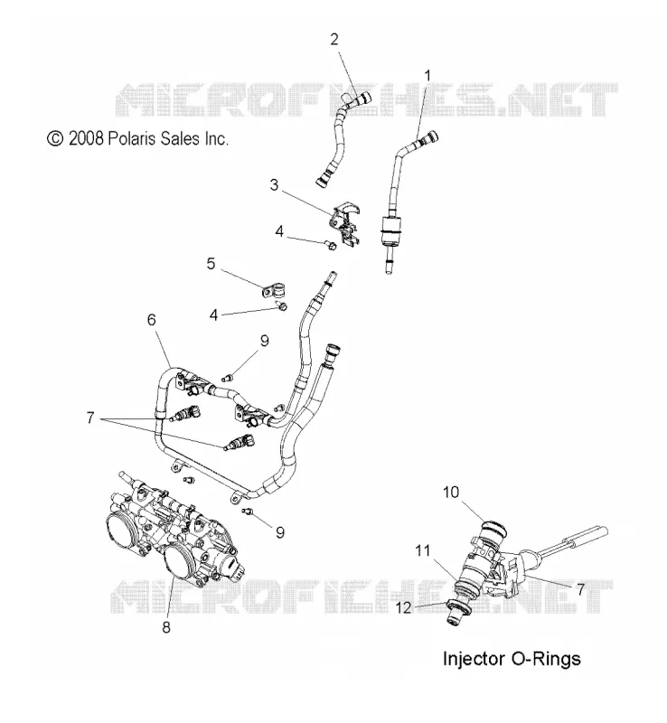 SISTEMA DE COMBUSTIBLE, RAIL, LINES and CUERPO DE MARIPOSA