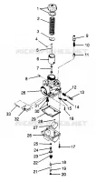 CARBURADOR (XLT, SKS) XLT 0970756, XLT SKS 0970556 (4937693769D002)