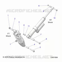 SUSPENSION, MONTAJE DE DESCARGA, REAR SUSP.