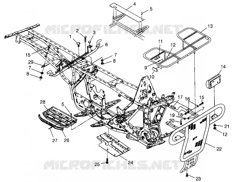 PARACHOQUES / TRANSPORTIN MOUNTING BIG BOSS 6X6 400L W97AE38A (4940814081A007)