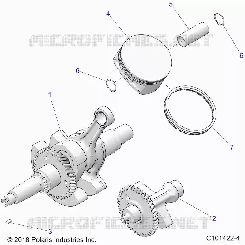 ENGINE, CIGUEÑAL, PISTON AND BALANCE SHAFT