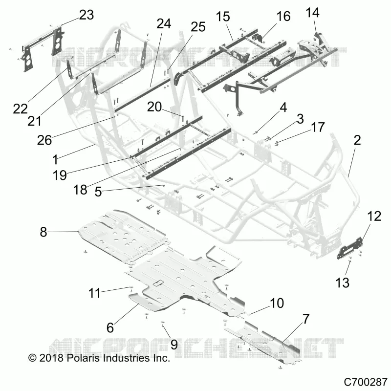 CHASSIS, MARCO PRINCIPAL AND SKID PLATES