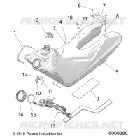 SISTEMA DE COMBUSTIBLE, FUEL TANK ASM.