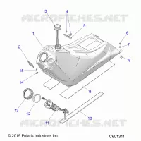 SISTEMA DE COMBUSTIBLE, FUEL TANK ASM.