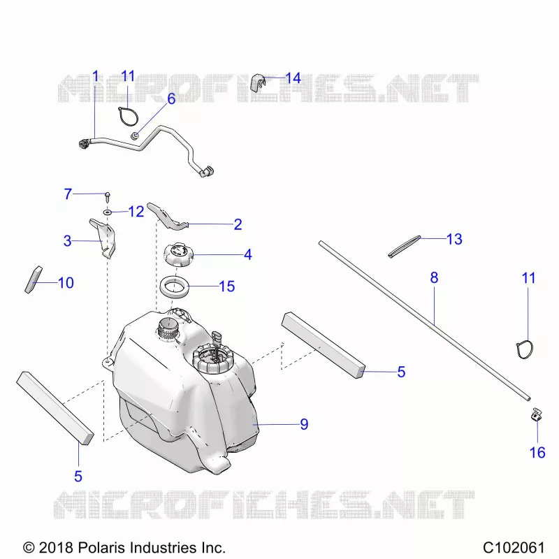 SISTEMA DE COMBUSTIBLE, FUEL TANK ASM.