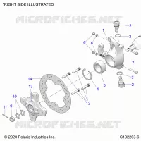 SUSPENSIÃ“N DELANTERA HUB, KNUCKLE AND BRAKE DISC
