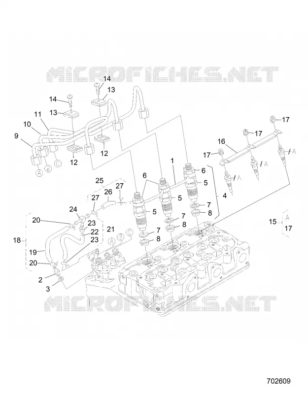 MOTOR, NOZZLE HOLDER AND GLOW PLUG