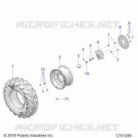 RUEDAS, FRONT TIRE AND BRAKE DISC
