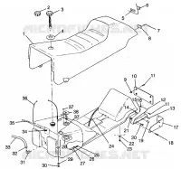 ASIENTO Y TANQUE DE GAS 600 XCR 0975677, 600 XCR SE H975677 and EUROPEAN 600 XCR (4937963796A006)