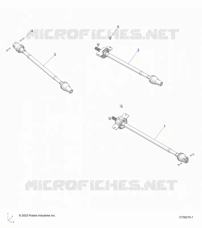 TREN, FRONT, MID, REAR PROP SHAFT