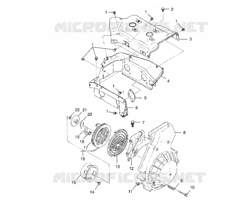 VENTILADOR CAJA   ARRANQUE DE RETROCESO TRAIL TOURING 0982362 and EUROPEAN TRAIL TO (4942314231C009)