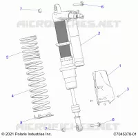 SUSPENSION, REAR MONTAJE DE DESCARGA