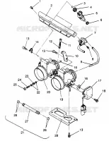 CUERPO DE MARIPOSA 500 EFI SKS 0962574, 500 EFI RMK 0962974, and EUROPEAN 500 EF (4931983198C012)