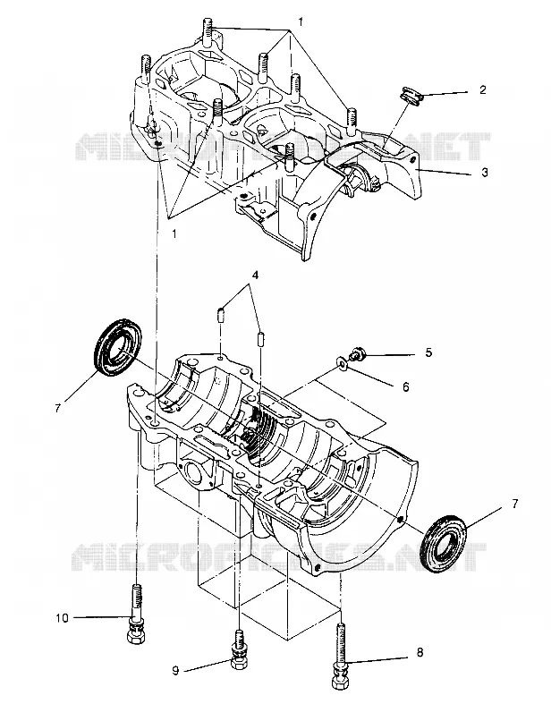 CAJA DEL CIGÜEÑAL ASSEMBLY  500 EFI 0952774, EFI SKS 0952574,   EFI SKS PT 0952974, (4929052905C010)