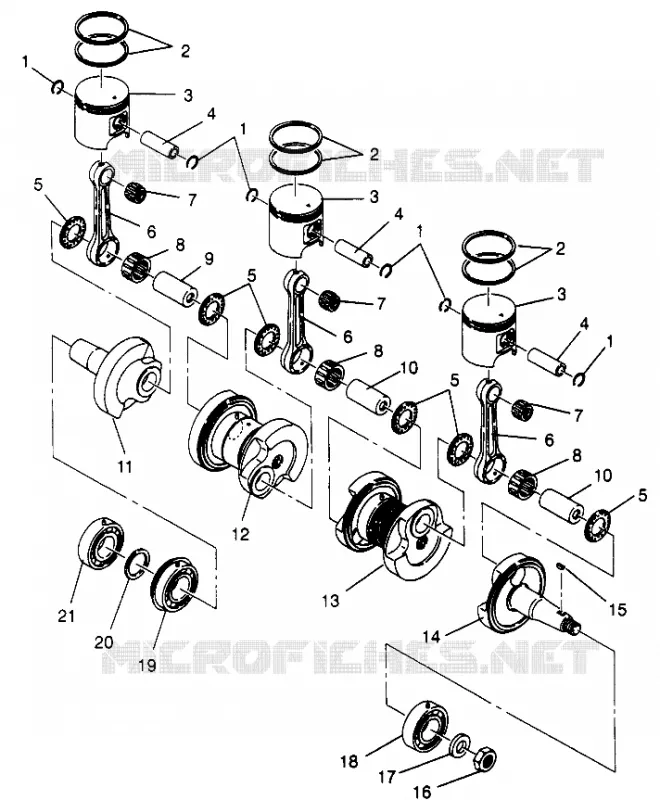 PISTÓN Y CIGÜEÑAL  XLT 0970756, XLT SKS 0970556, AND XLT RMK 0970956 (4937693769D001)