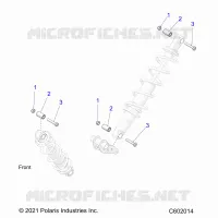 SUSPENSION, MONTAJE DE DESCARGA, REAR SUSP.