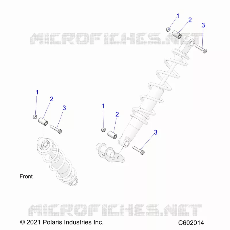 SUSPENSION, MONTAJE DE DESCARGA, REAR SUSP.