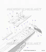 CHASSIS, REAR TÃŠNEL COVER, CLOSEOFF, AND SNOWFLAP