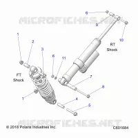 SUSPENSION, MONTAJE DE DESCARGA, REAR SUSP.