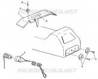protección del embrague/REFLECTOR ASSEMBLY European 440,440 SKS,500 EFI,EFI  SKS,Lite (49237723770003)