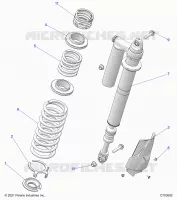 SUSPENSION, REAR MONTAJE DE DESCARGA