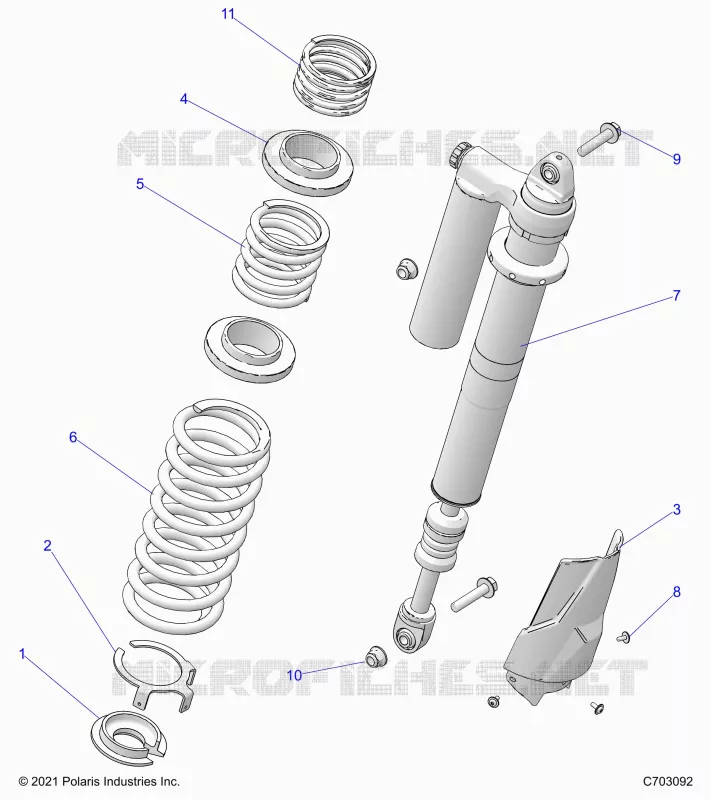SUSPENSION, REAR MONTAJE DE DESCARGA