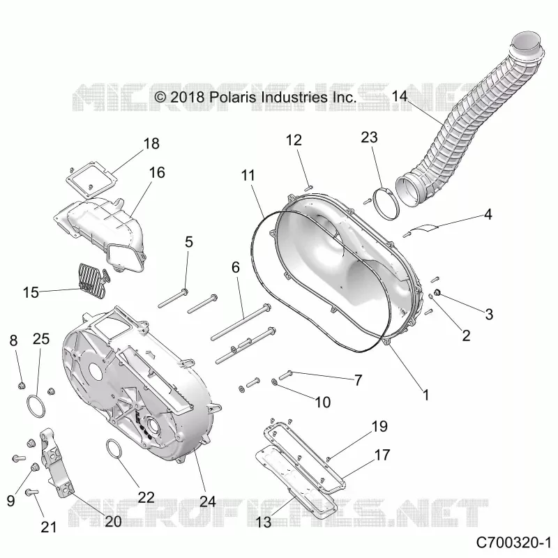 TREN, CLUTCH COVER AND DUCTING