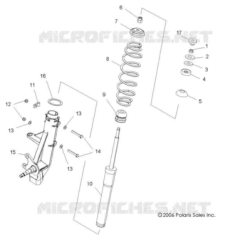 SUSPENSION, puntal delantero