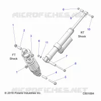 SUSPENSION, MONTAJE DE DESCARGA, REAR SUSP.
