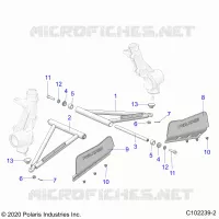 SUSPENSION, A-ARM AND PUNTAL MOUNTING
