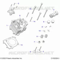 ENGINE, CULATA, CAM AND VALVES