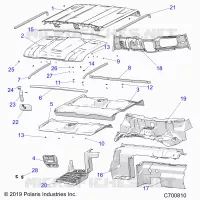 OPT, PREP AUDIO ROOF, REAR CLOSE OFF, COVER, CAPUCHA LINER, FLOOR, AND DASH