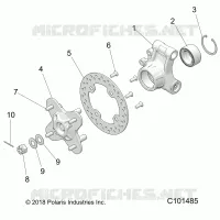 SUSPENSION TRASERA HUB AND BEARING CARRIER