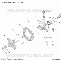 SUSPENSIÃ“N DELANTERA HUB, KNUCKLE AND BRAKE DISC