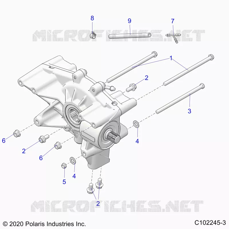 TREN, REAR GEARCASE MOUNTING