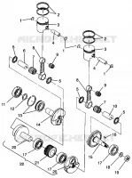 PISTÓN Y CIGÜEÑAL 500 CARB 0962764, 500 CARB SKS 0962564,  EUROPEAN 500 (4931873187C014)