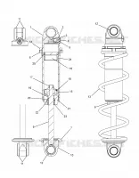 SUSPENSION, CHOQUE FRONTAL TRACK (BLACK COIL OVER)