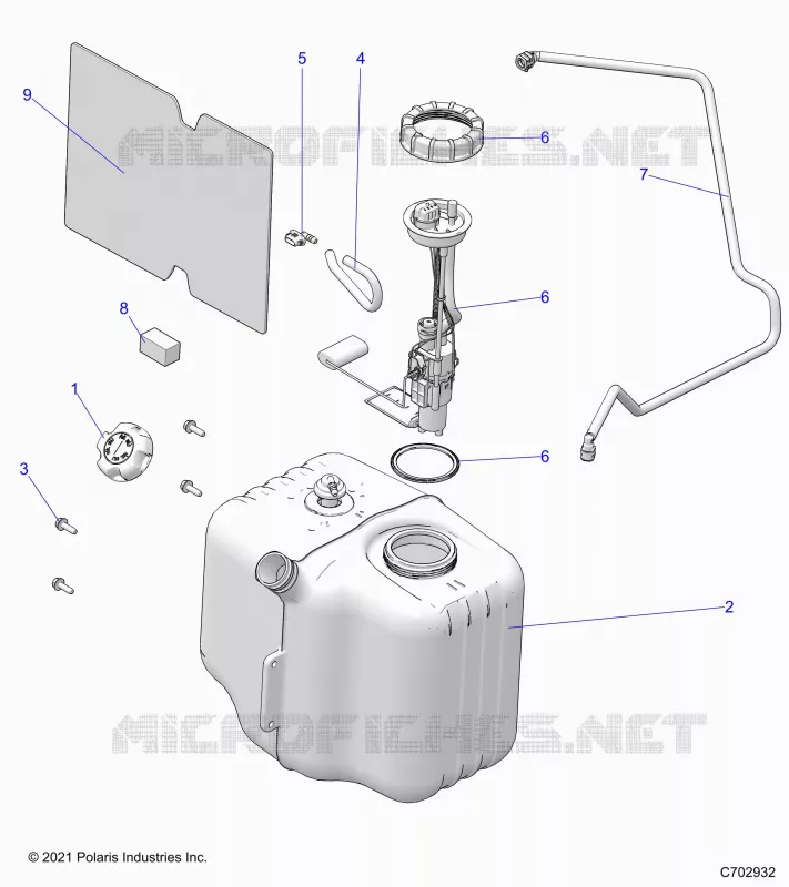 SISTEMA DE COMBUSTIBLE, FUEL TANK ASM.