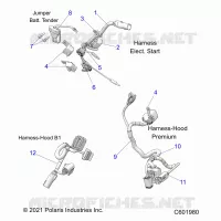 ELECTRICA, WIRE HARNESS, HOOD, ELEC. START
