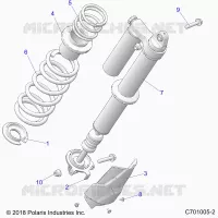SUSPENSION, REAR MONTAJE DE DESCARGA