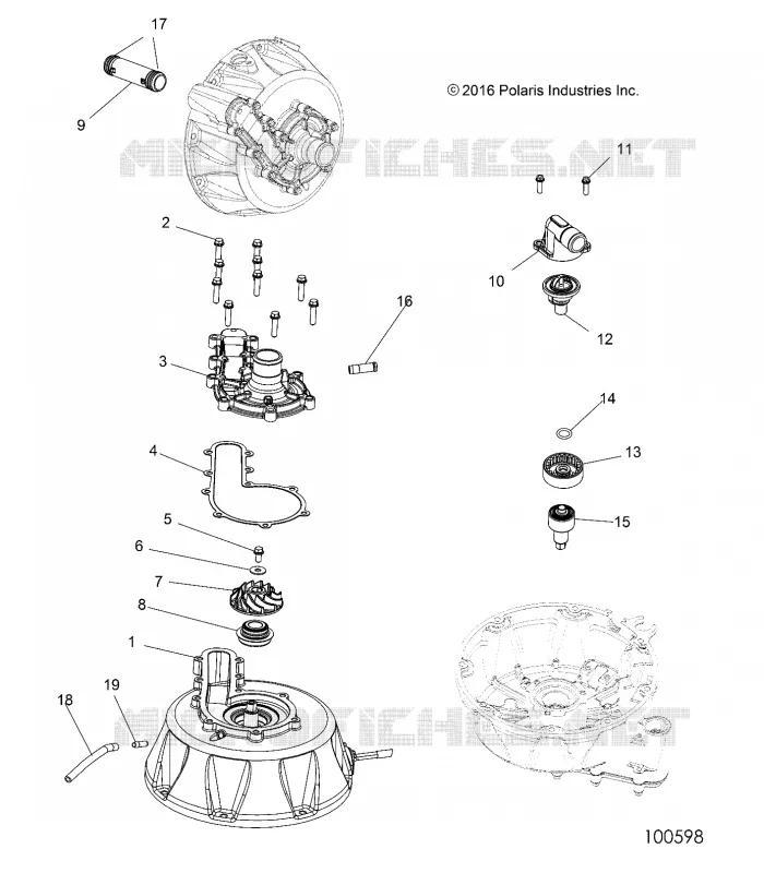 ENFRIAMIENTO SYSTEM AND WATER PUMP