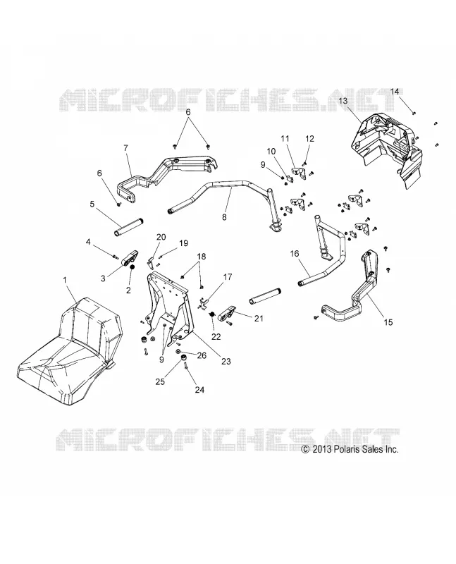 BODY, PASSENGER ASIENTO AND ARM REST ASM.