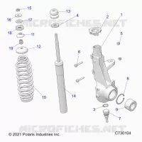SUSPENSION, PUNTAL DELANTERO