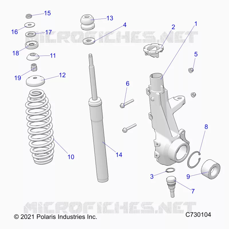 SUSPENSION, PUNTAL DELANTERO