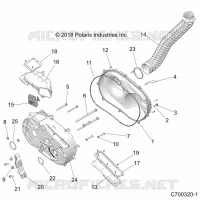 DRIVE TRAIN, TAPA DEL EMBRAGUE AND DUCTING