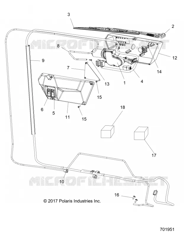 LIMPIAPARABRISAS MOTOR AND WSHLD HARNESS