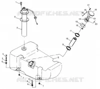 GASOLINA TANK SL 700 B974071, Intl. SL 700 I974071, SL 700 Deluxe B974072 and I (4940874087A010)